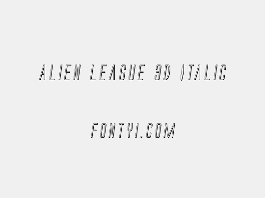 Alien League 3D Italic