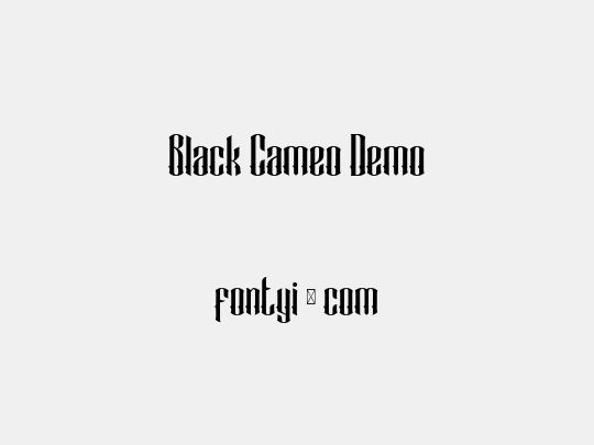 Black Cameo Demo