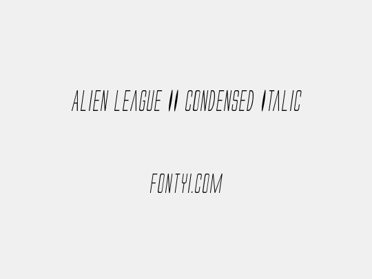 Alien League II Condensed Italic