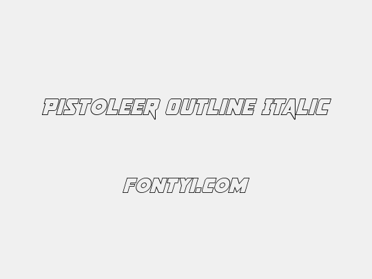Pistoleer Outline Italic