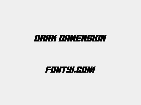 Dark Dimension