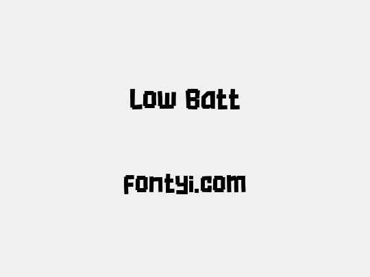 Low Batt