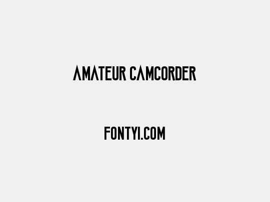Amateur Camcorder
