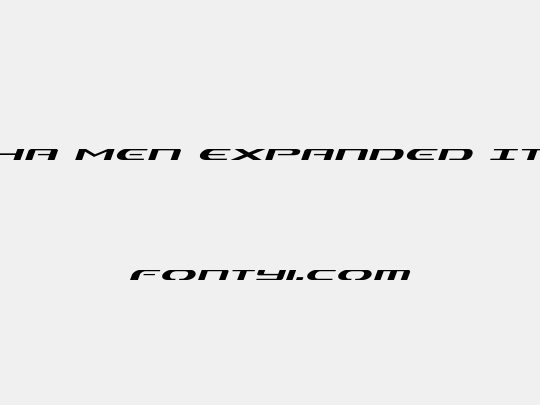 Alpha Men Expanded Italic