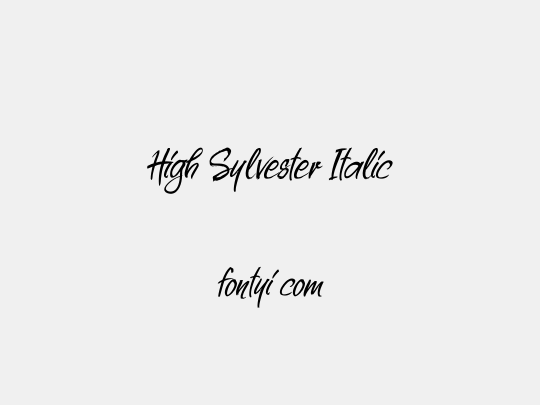 High Sylvester Italic