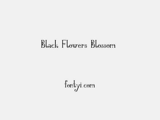 Black Flowers Blossom 