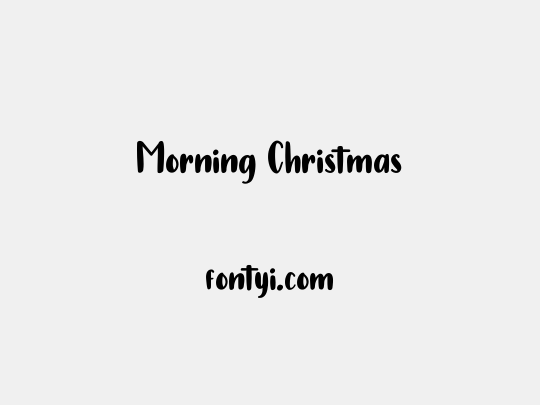 Morning Christmas