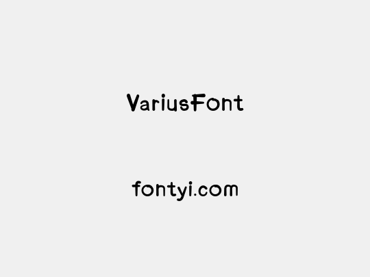 VariusFont