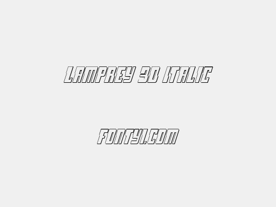 Lamprey 3D Italic