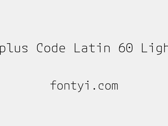 Mplus Code Latin 60 Light
