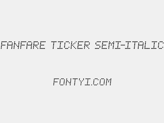 Fanfare Ticker Semi-Italic