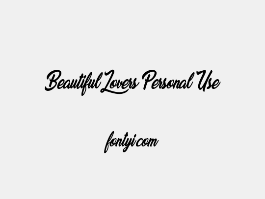Beautiful Lovers Personal Use