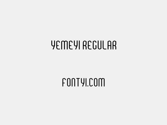Yemeyi Regular