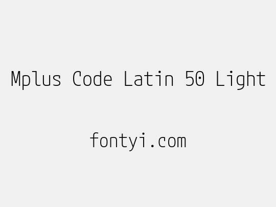 Mplus Code Latin 50 Light