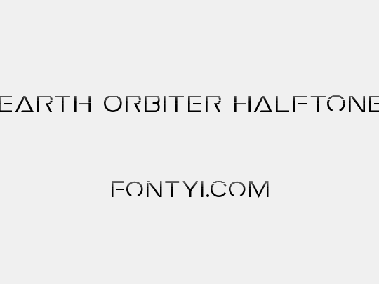Earth Orbiter Halftone