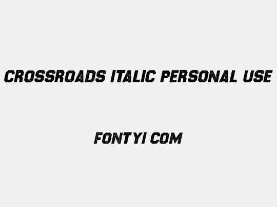 CROSSROADS ITALIC PERSONAL USE