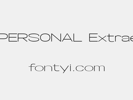 Specify PERSONAL Extraexpanded