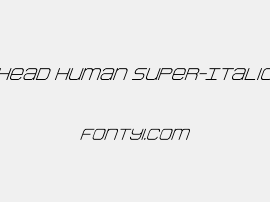 Head Human Super-Italic