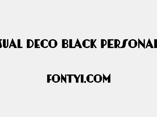 Artisual Deco Black PERSONAL USE ONLY PERSONAL USE ONLY