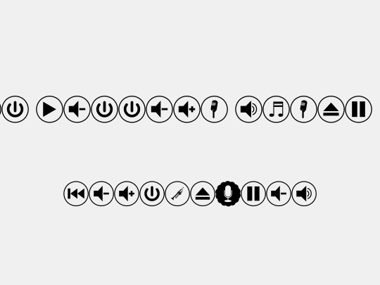 font bottons music pro