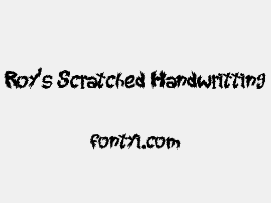 Roy's Scratched Handwritting