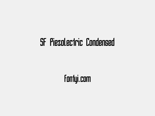 SF Piezolectric Condensed