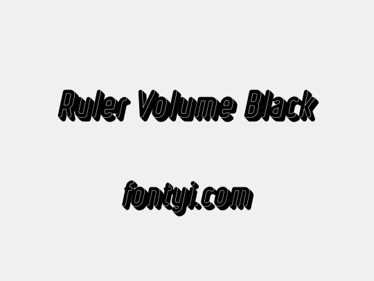 Ruler Volume Black
