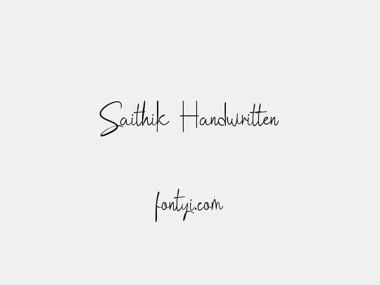 Saithik Handwritten