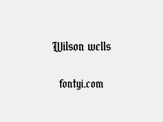 Wilson wells
