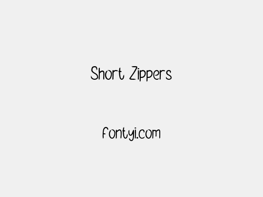 Short Zippers