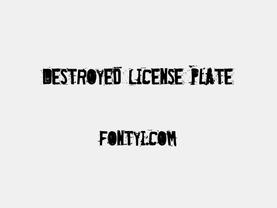 Destroyed License Plate