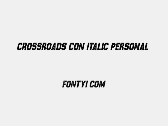 CROSSROADS CON ITALIC PERSONAL 