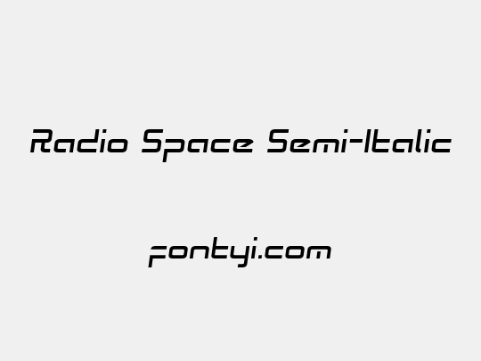 Radio Space Semi-Italic