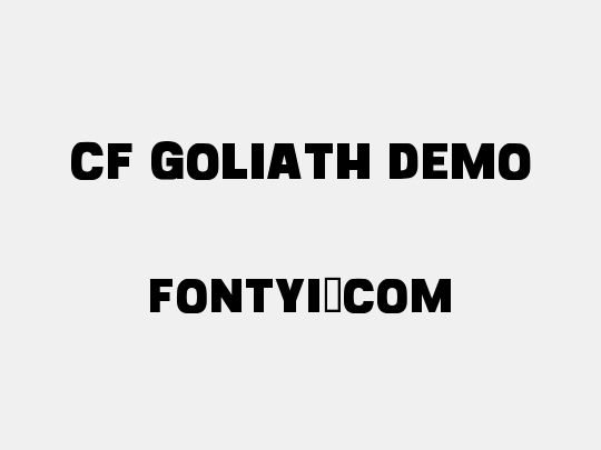 CF Goliath Demo