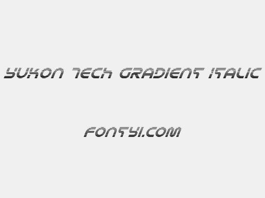 Yukon Tech Gradient Italic