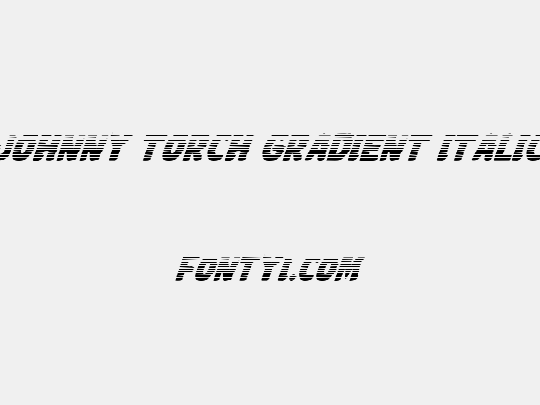 Johnny Torch Gradient Italic