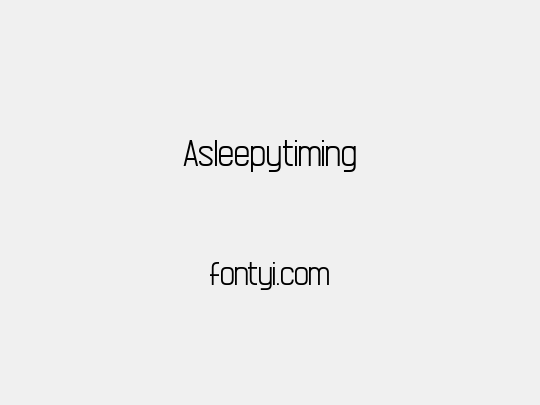 Asleepytiming