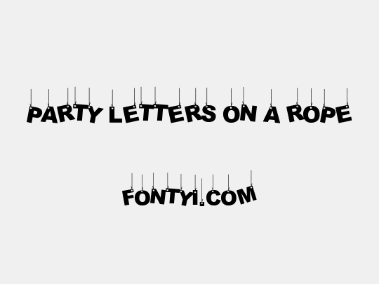 Party Letters On a Rope