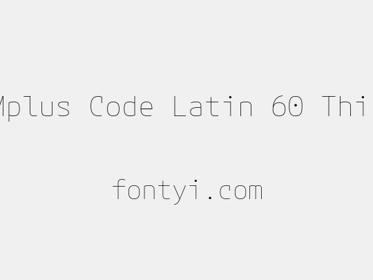 Mplus Code Latin 60 Thin