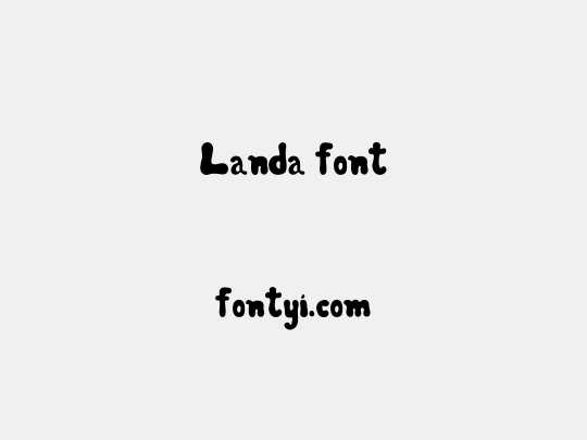 Landa font