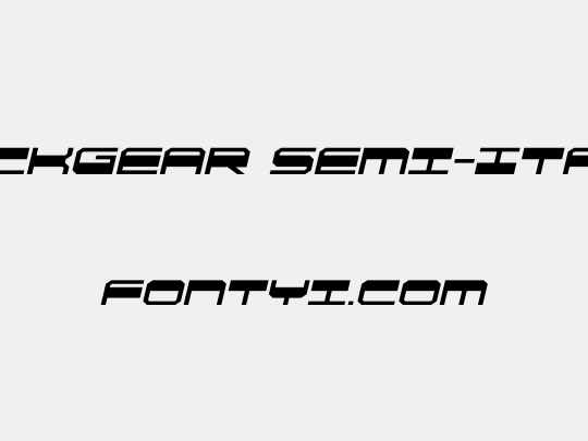 QuickGear Semi-Italic