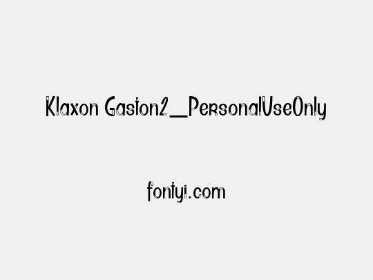Klaxon Gaston2_PersonalUseOnly