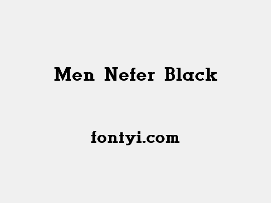 Men Nefer Black