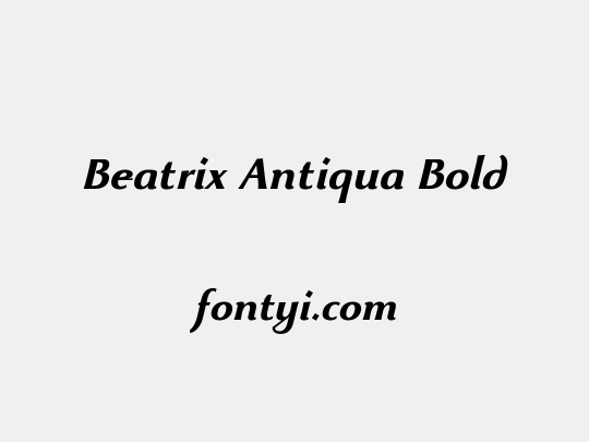 Beatrix Antiqua Bold