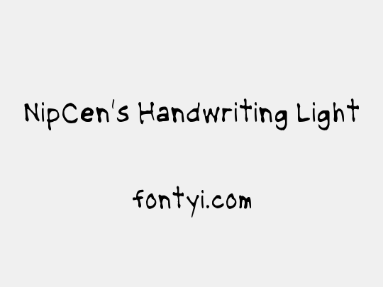 NipCen's Handwriting Light