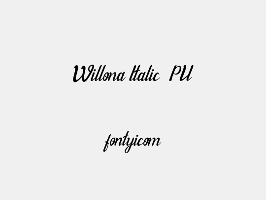 Willona Italic - PU