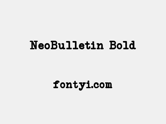 NeoBulletin Bold