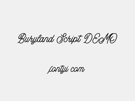Buryland Script DEMO