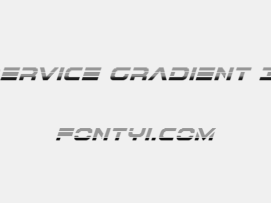 7th Service Gradient Italic