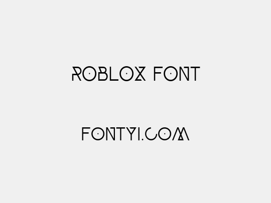 Roblox Font